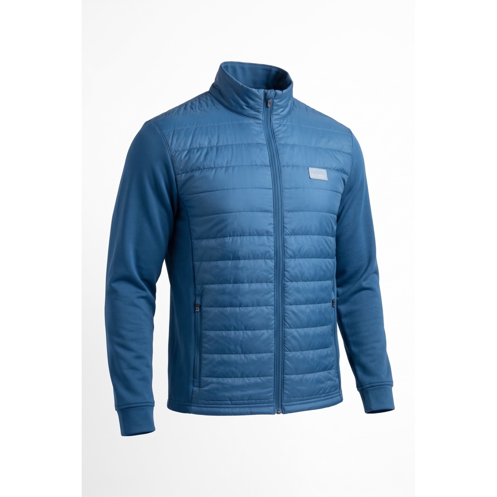 Puma Golf Mens PWRWARM Hybrid Quilted Full Zip Jacket Blue Size Medium